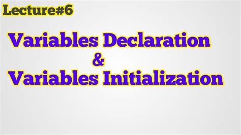 C Difference Between Variable Declaration And Initialization Youtube