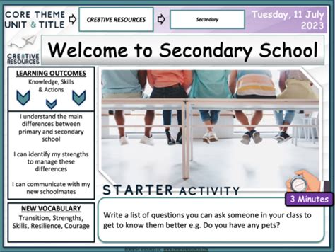 Transition To Secondary School Teaching Resources
