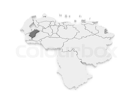 Map Of Merida Venezuela Stock Image Colourbox