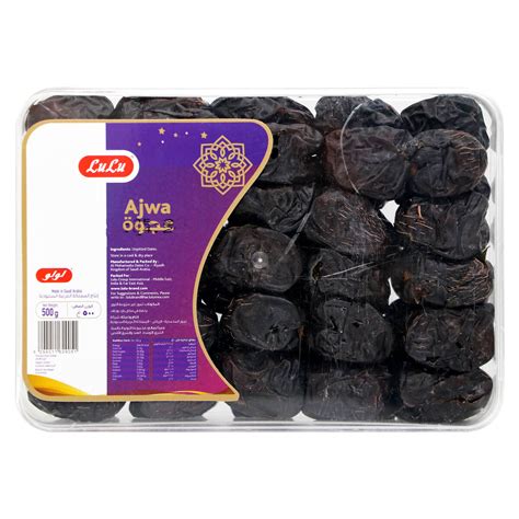 Lulu Ajwa Dates 500g Online At Best Price Roastery Dried Fruit Lulu Kuwait