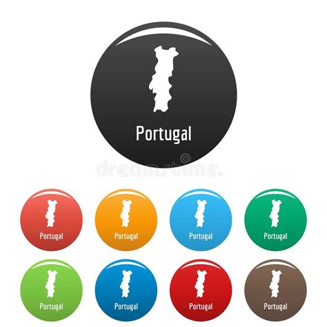 Mapa De Portugal En El Vector Determinado Del Negro Simple Ilustración del Vector Ilustración