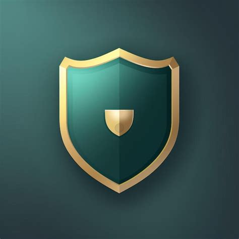 Premium Ai Image A Green Shield With Gold Trim On A Green Background