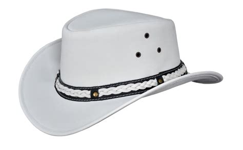 Mens White Genuine Leather Western Cowboy Hat Ebay