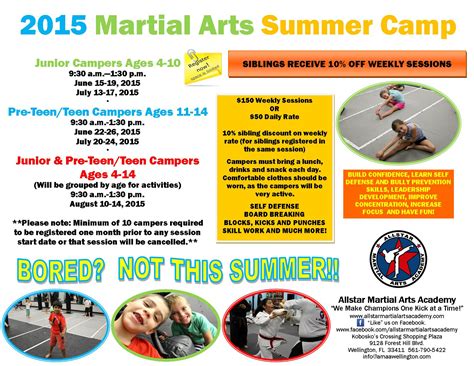 Summer Camp Allstar Martial Arts Academy