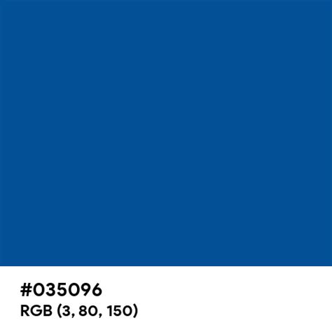 Medium Electric Blue Color Hex Code Is 035096