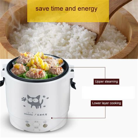 1l Portable Mini Auto Electric Rice Cooker 12v24v For Car Truck Travel