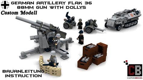 Custom Ww2 Wwii Artillerie Flak 36 88mm Aus Lego ® Steinen Youtube