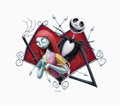 Jack And Sally In Heart Png Free Download Files For Cricut