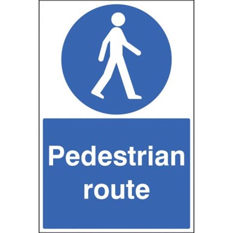 Floor Sign Pedestrian Route Rectangle Rack And Shelf Labels