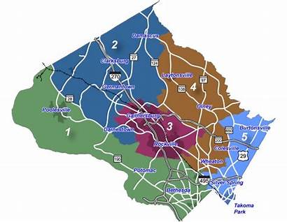 County Map Districts Council Montgomery District Election