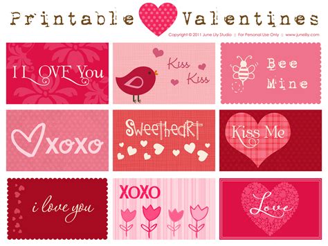 Printable Valentines June Lily Design Illustration And Printables
