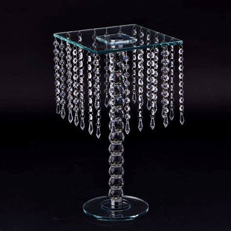 Decostar Chandelier Real Glass Crystal Cake Stands Cascading 18½