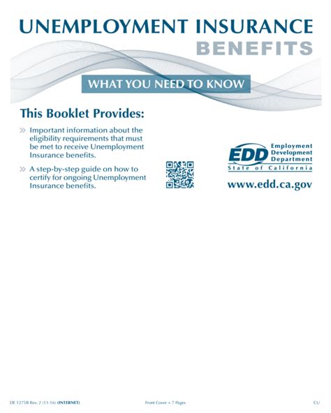 Unemployment Insurance Benefits What You Need To Know De 1275b