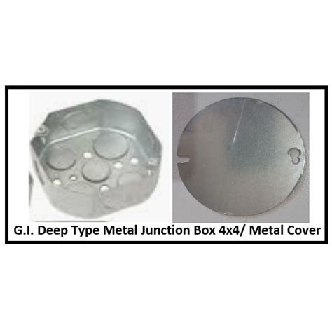 Gi Metal Junction Square Box 4x4 Metal Junction Box Cover Per Pc