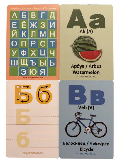 Russian Alphabet Flashcards My First Russian Alphabet Flashcards