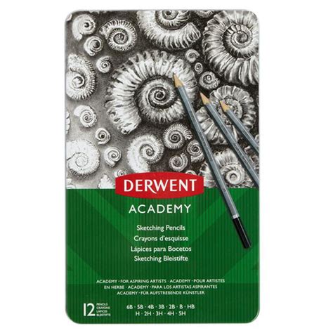 Derwent Academy 12 Sketching Pencils Tin Jarrold Norwich