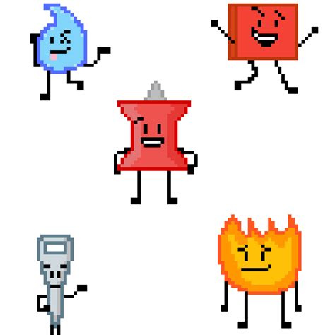 Pixilart Bfdi Characters By Robosofie