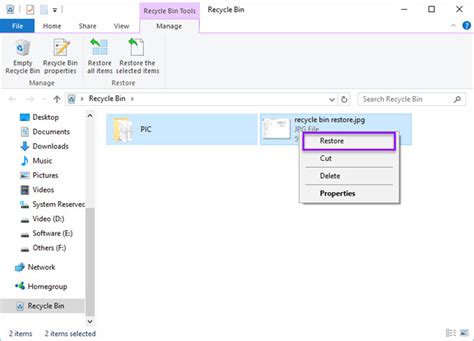 You can always recover the file until the bin has been emptied, just as you would retrieve a discarded. How to Restore Deleted Files from Recycle Bin