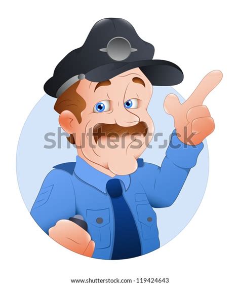 Traffic Police Officer Vector Illustration Stock Vector Royalty Free