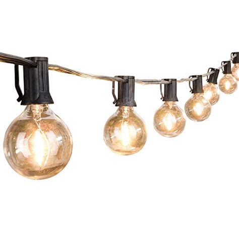 25ft G40 Globe String Lights With Clear Led Bulbs Energy Saving Ul