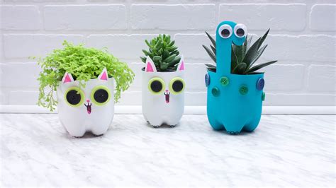 Learn How To Upcycle A Plastic Bottle Into Adorable Planters For Your