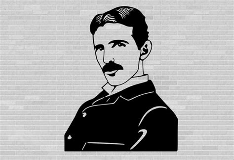Nikola Tesla Clipart Nikola Tesla Svg Dxf Files For Laser Etsy
