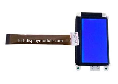 Stn Negative Blue Led Custom Lcd Module Cog Resolution 128x64 Lcd Module