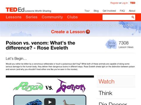 Poison Vs Venom Whats The Difference Instructional Video For 4th