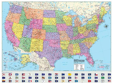 Us Advanced Political Wall Map The Map Shop