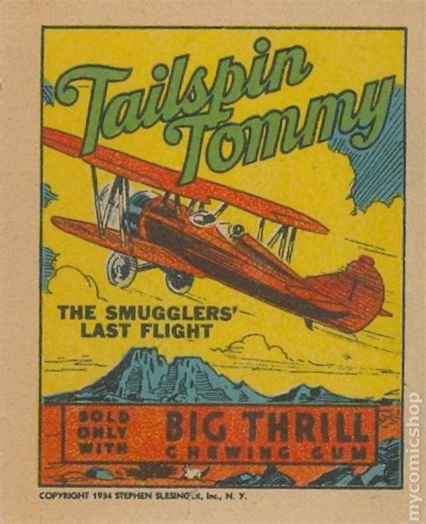 Tailspin Tommy Big Thrill Chewing Gum Premium 1934 Comic Books