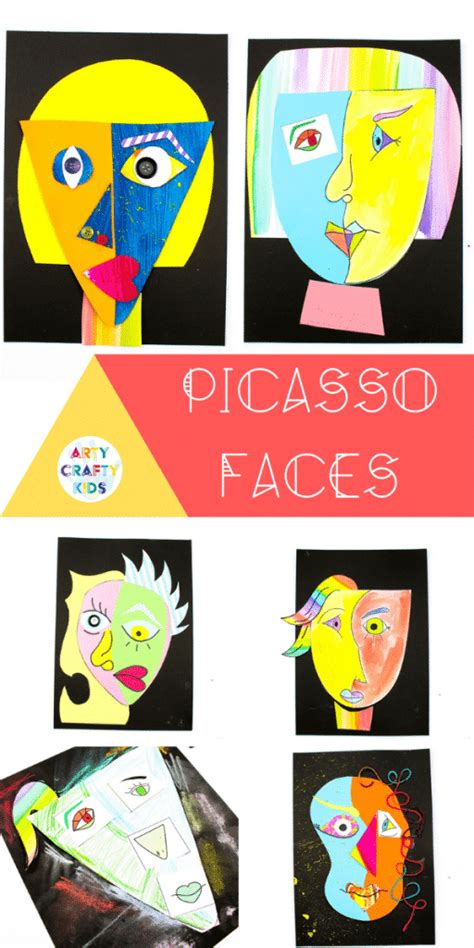 Colorful Easiest Drawings For Kids Picasso Faces Easy Art For Kids