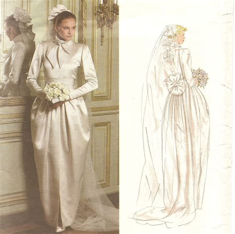 Vintage Vogue Wedding Gown Pattern Christian Dior Designer