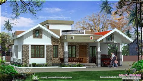 2 Bedroom One Floor Kerala Style Home Design Indian House Plans