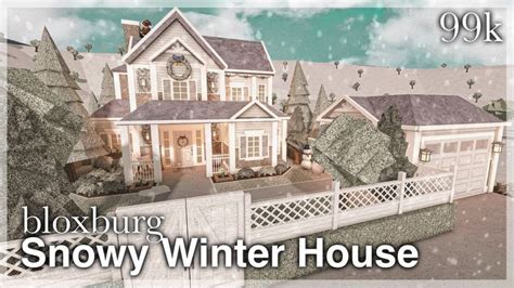 Bloxburg Snowy Winter House Speedbuild Exterior YouTube Winter