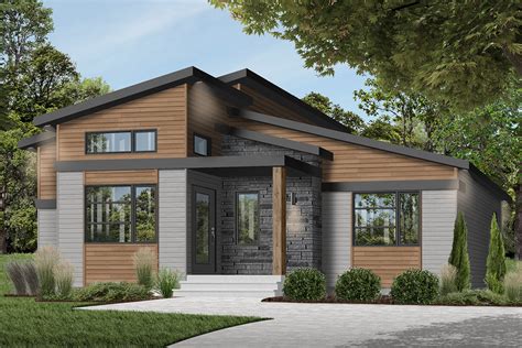 Modern Ranch House Plan With Cozy Footprint 22550dr