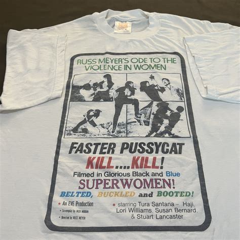 Vintage Vtg 90s Faster Pussycat Kill Kill Promo Tee Shirt Russ Meyer Grailed Vintage