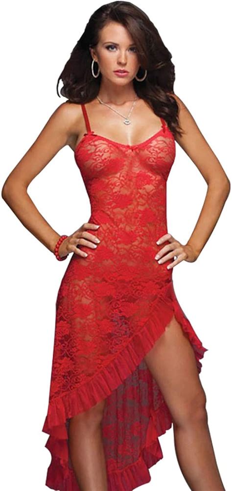 Hisexy Womens Sexy Boudoir Lingerie Set Long Adjustable Strappy Dress