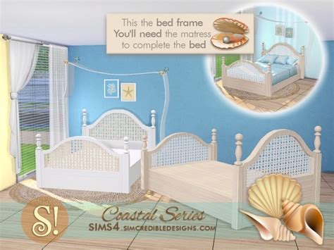 The Sims Coastal Bedrooms Bed Frames Sims 4 Tsr Sims Cc Mermaid