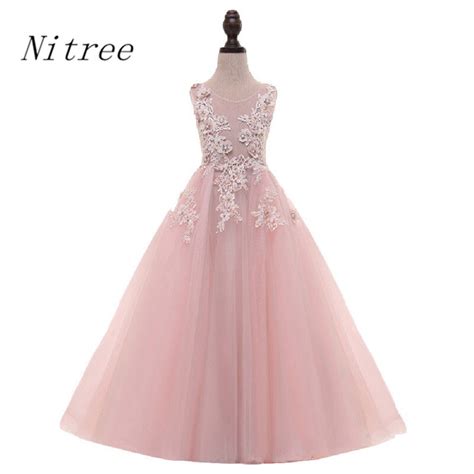 2017 New Flower Girl Dresses For Wedding A Line Custom Made Pink Tulle