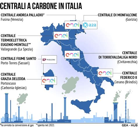 La Mappa Delle Centrali A Carbone In Italia Geagency