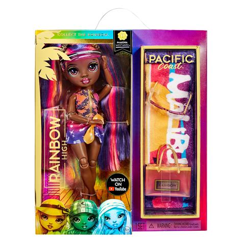 Rainbow High Pacific Coast Phaedra Westward Sunset Purple Fashion Doll With Pool Accessories