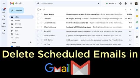 How To Delete Scheduled Emails In Gmail Youtube