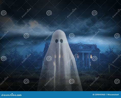 Halloween Haunted House Ghost Spirit Mansion Stock Photo Image Of