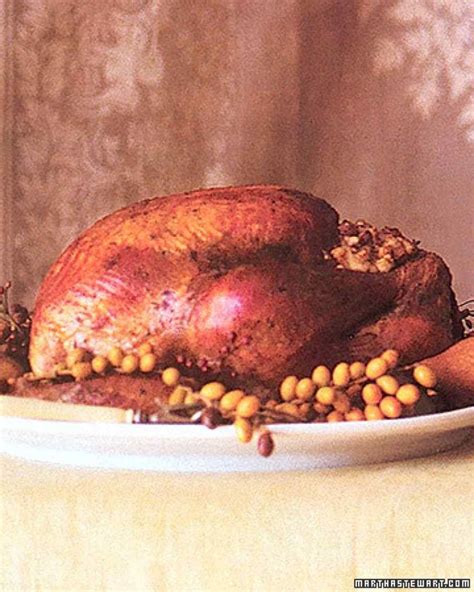 Roasted Free Range Turkey With Pear And Chestnut Stuffing Recipe