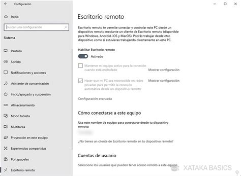 Windows 10 Cómo Activar El Escritorio Remoto