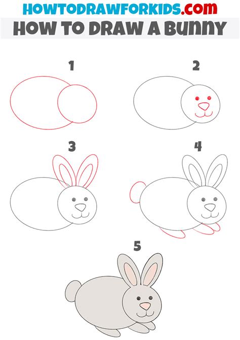 How To Draw A Cartoon Bunny Step By Step For Kids