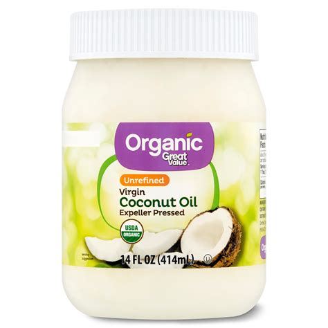 Great Value Organic Unrefined Virgin Coconut Oil, 14 fl oz - Walmart.com