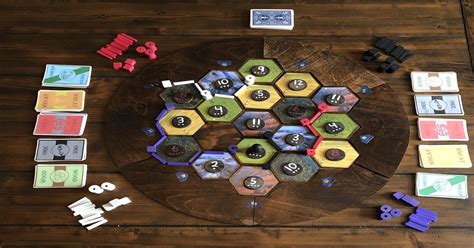 Wooden Homemade Settlers Of Catan Board Boardgames