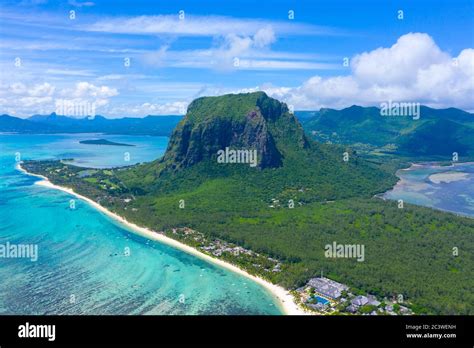 Aerial View Of Le Morne Brabant A Unesco World Heritage Sitecoral