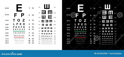 Eyes Charts Ophthalmology Vision Test Alphabet And Letters Optical